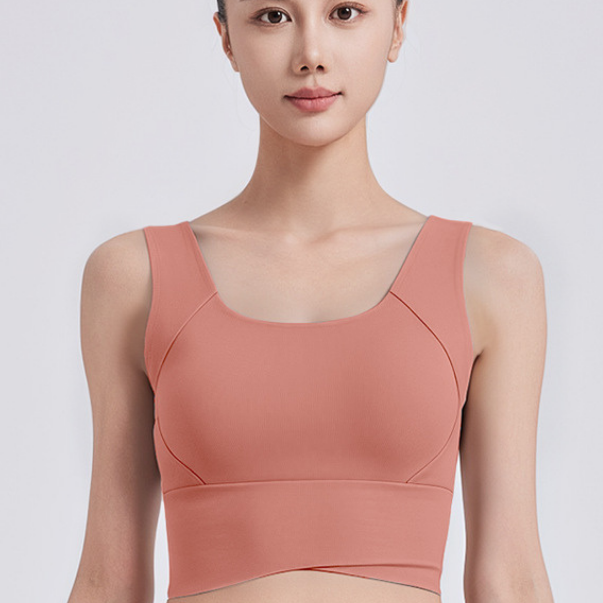 ワイドショルダー アンダーラップ スポーツブラ