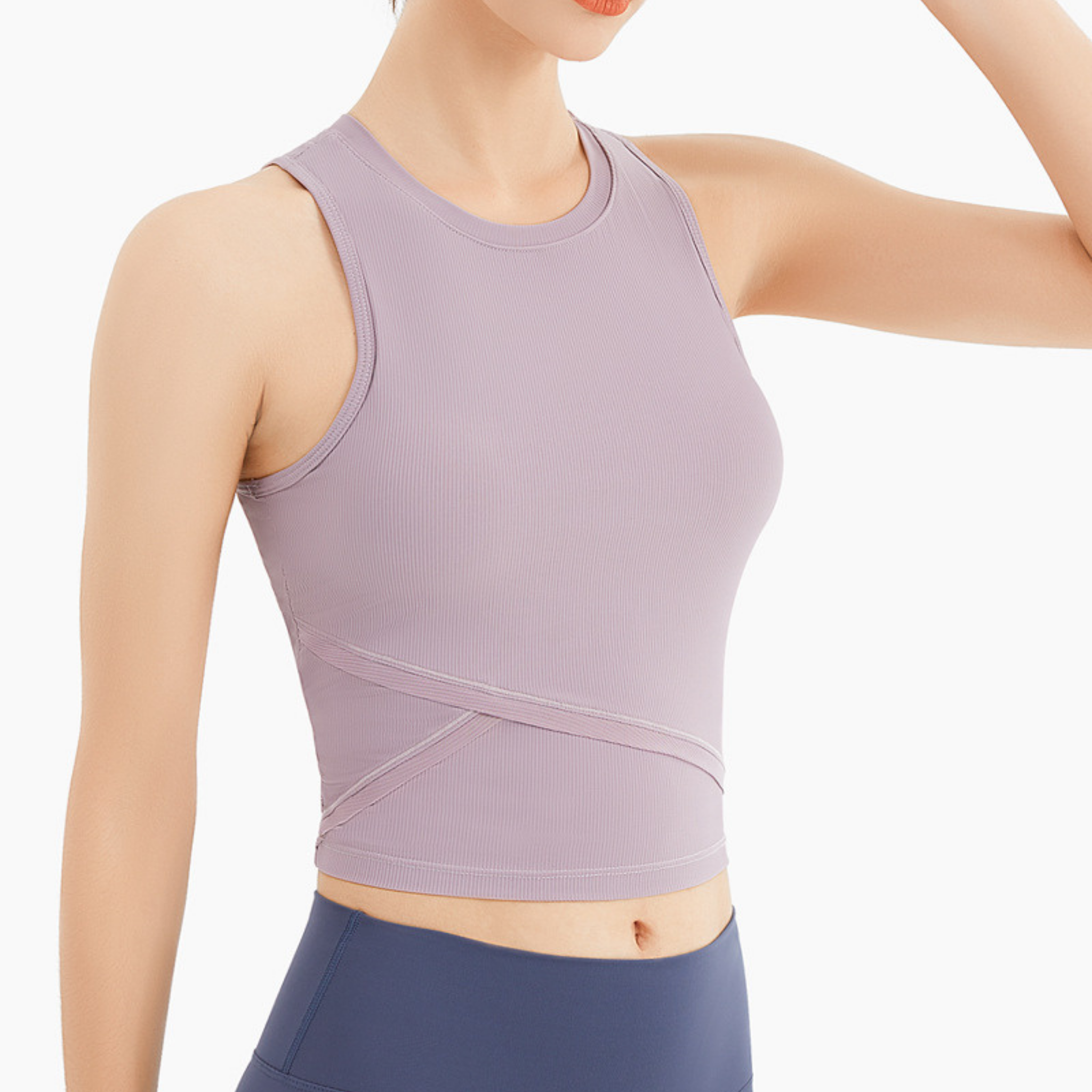 ブラ 一体型 ヨガ タンクトップ