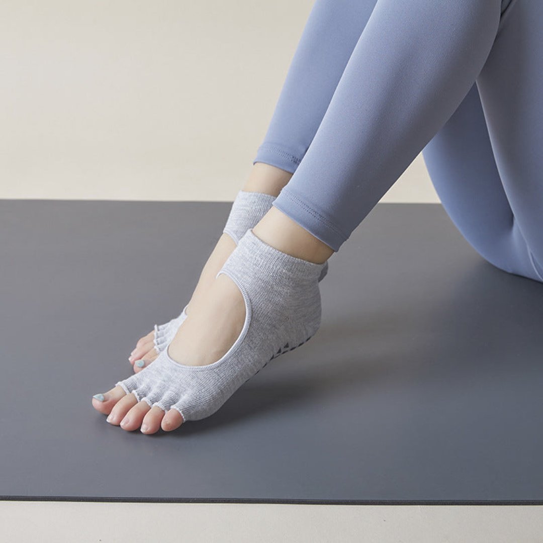 インステップ オープン 指先なし シンプルカラー ヨガソックス