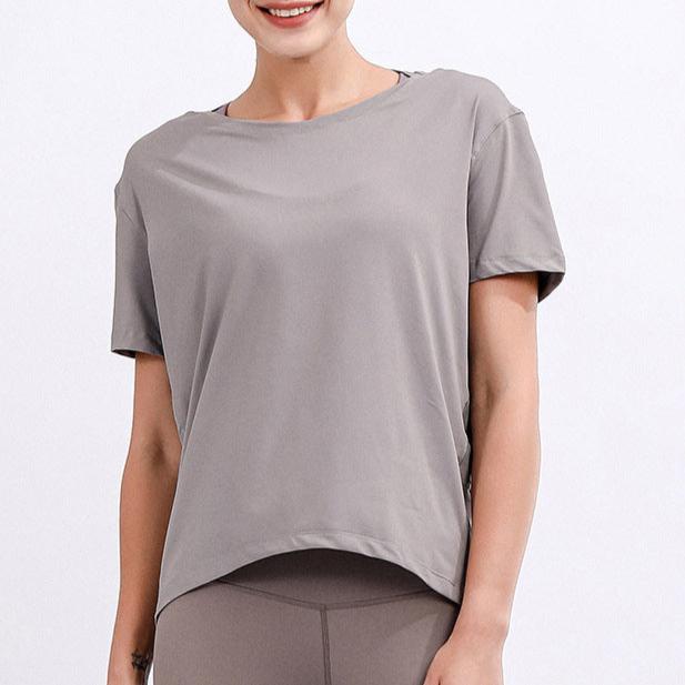 裾ラウンドTシャツ