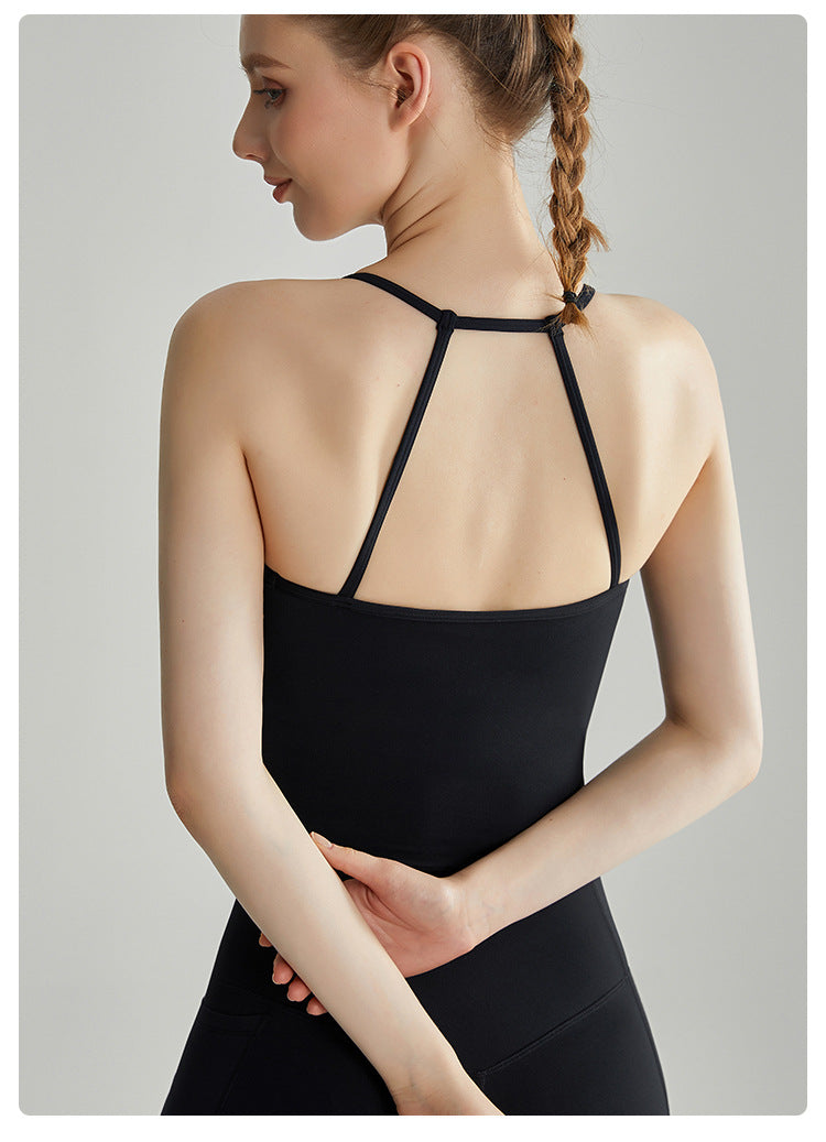 ハイホールド ラウンドネックストラップ スポーツブラ