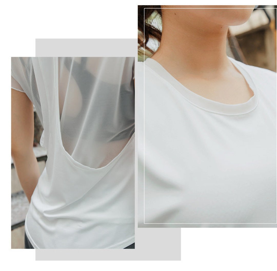 シースルーメッシュバック Tシャツ