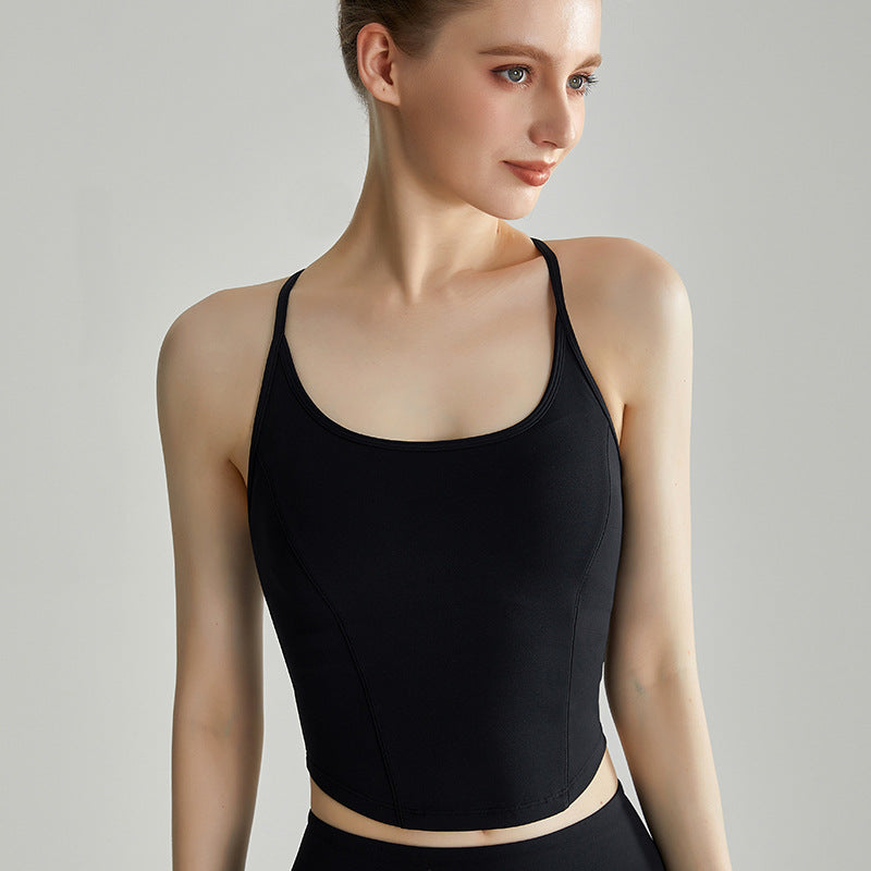 ハイホールド ラウンドネックストラップ スポーツブラ