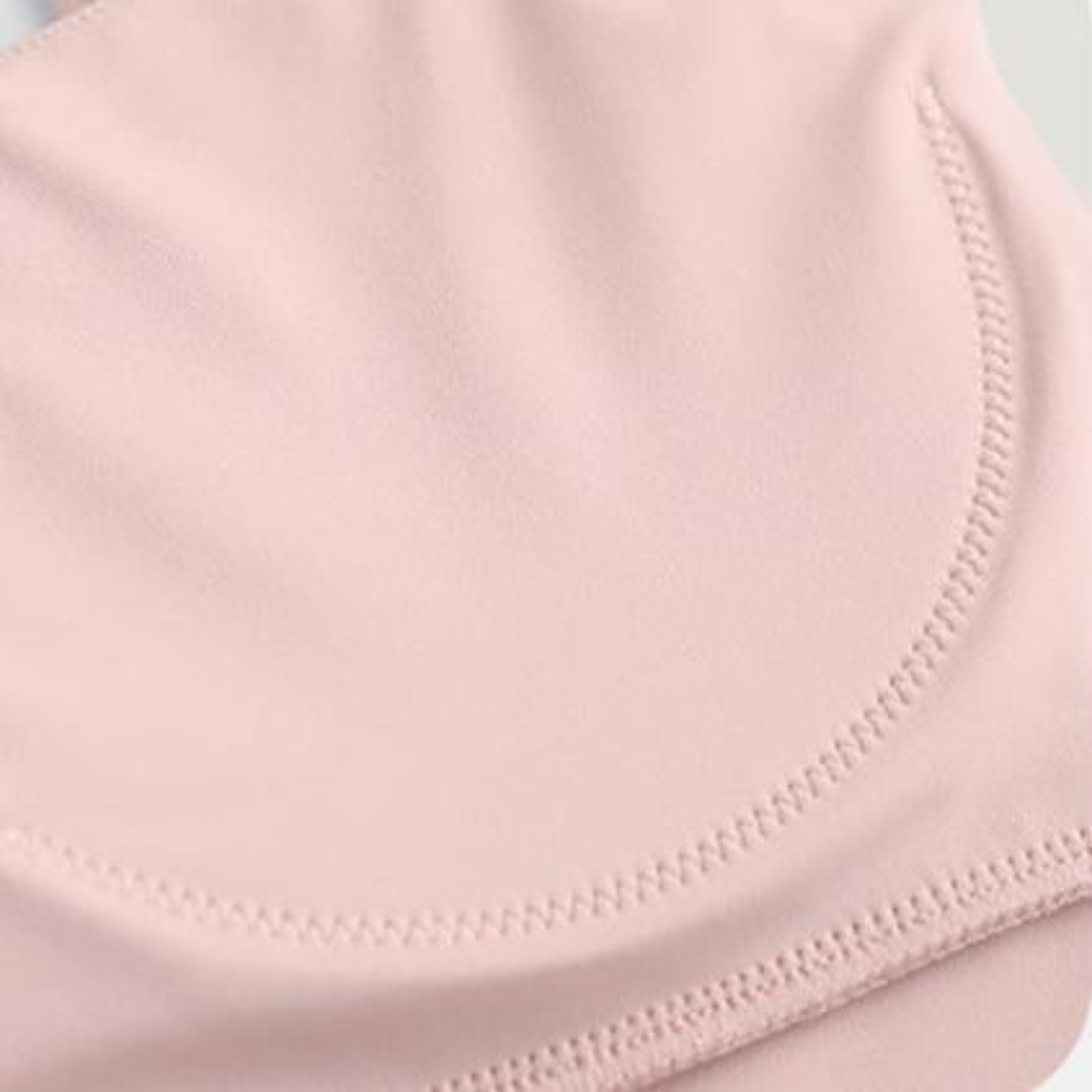 ハイホールド メッシュレイヤード 一体型カップ付き スポーツブラ