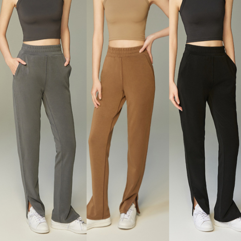 サイドスリット ロングパンツ