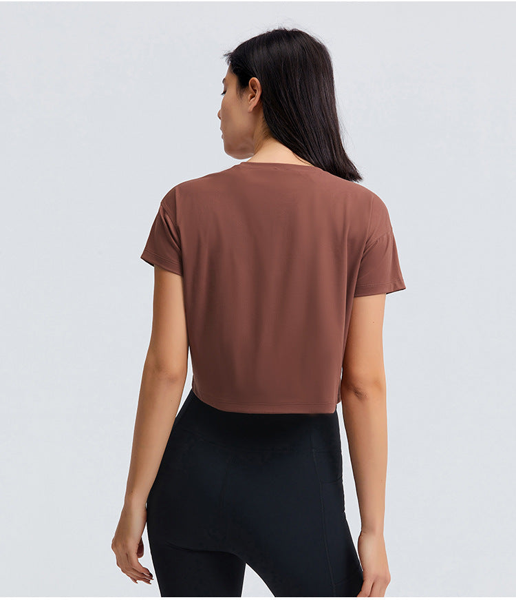シンプルTシャツ ショート丈
