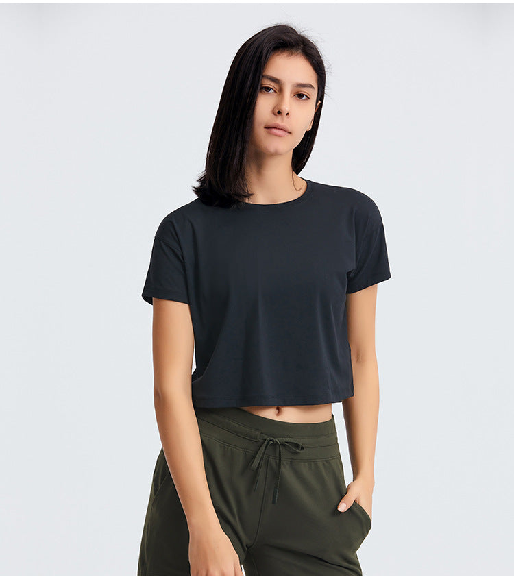 シンプルTシャツ ショート丈