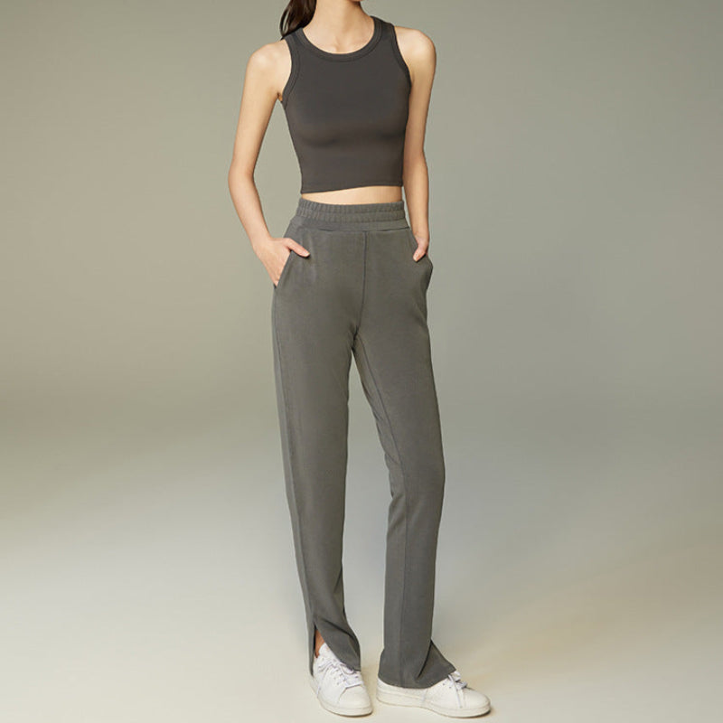 サイドスリット ロングパンツ