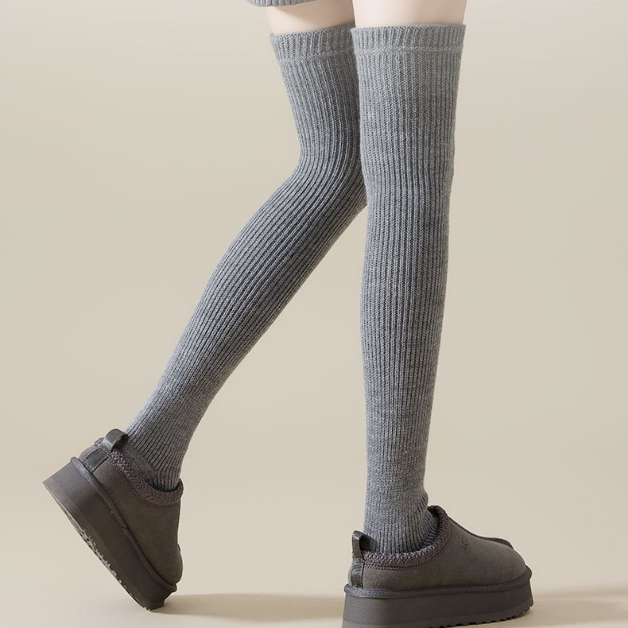 ニットレッグウォーマー　ロング丈