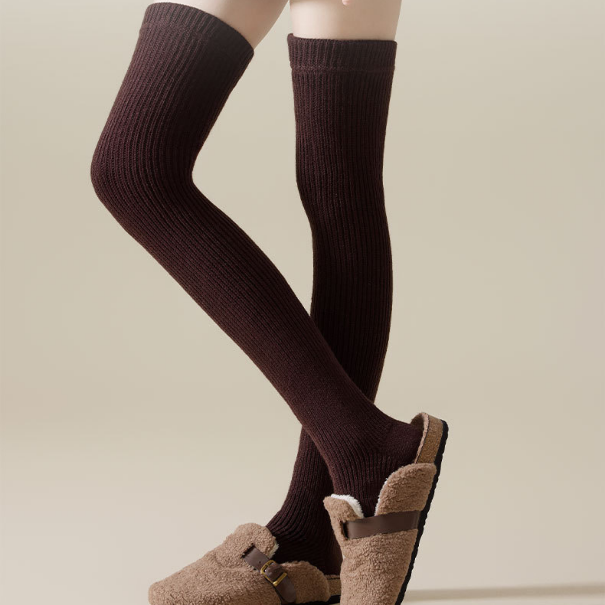 ニットレッグウォーマー　ロング丈