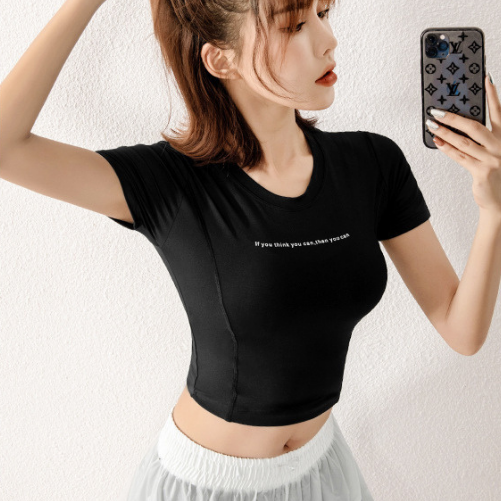 シンプルフィットネスシャツ