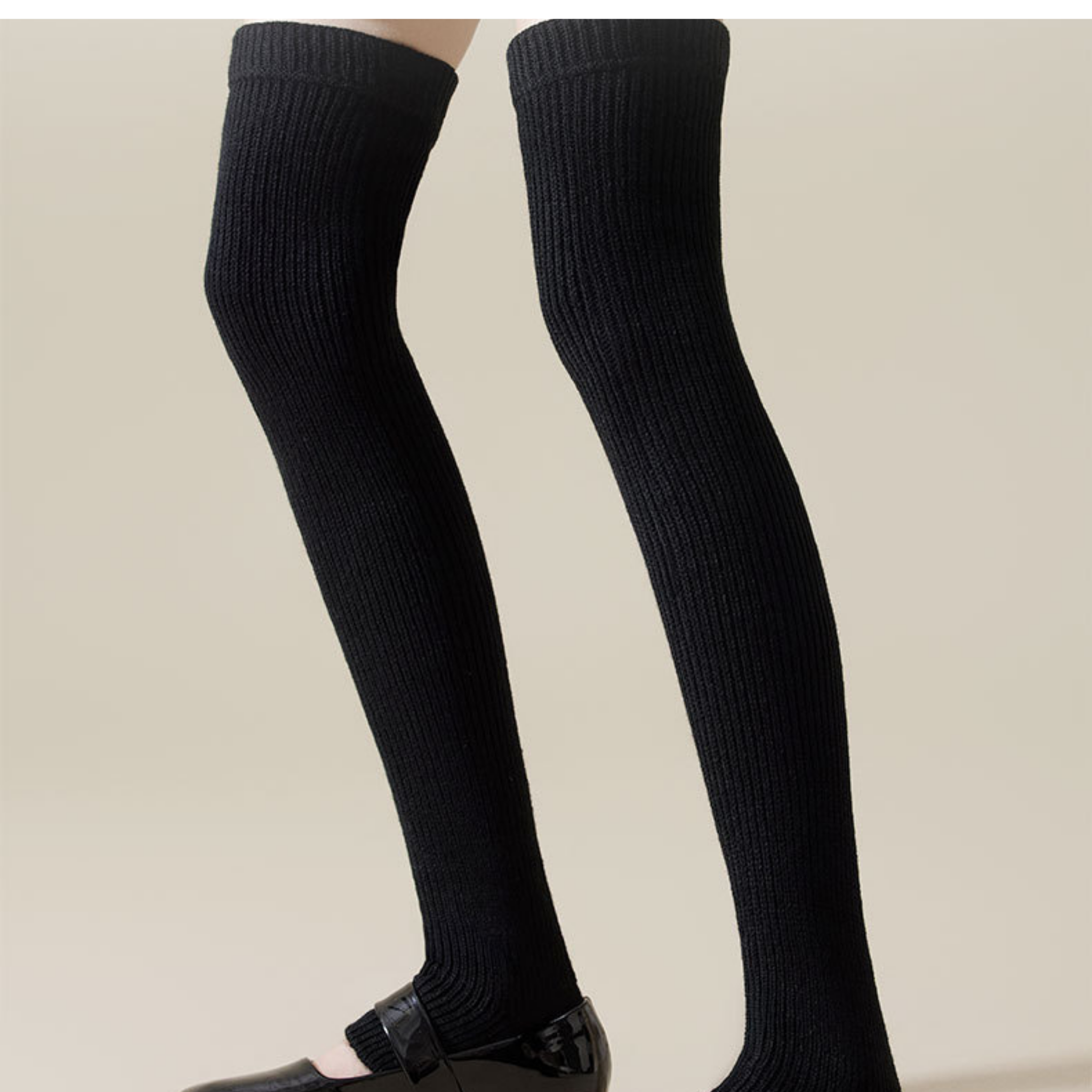 ニットレッグウォーマー　ロング丈