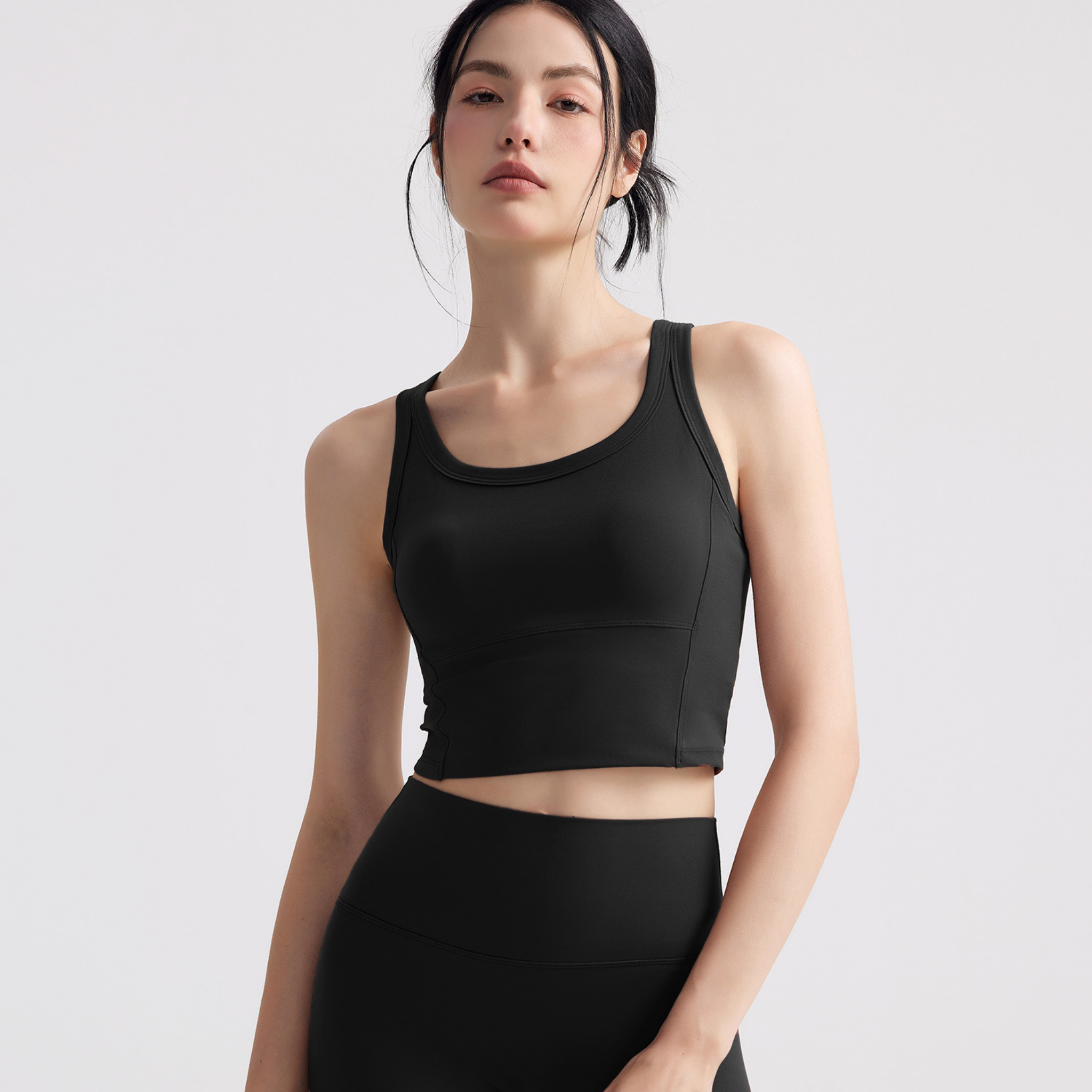 Uネック サポートカップイントップス