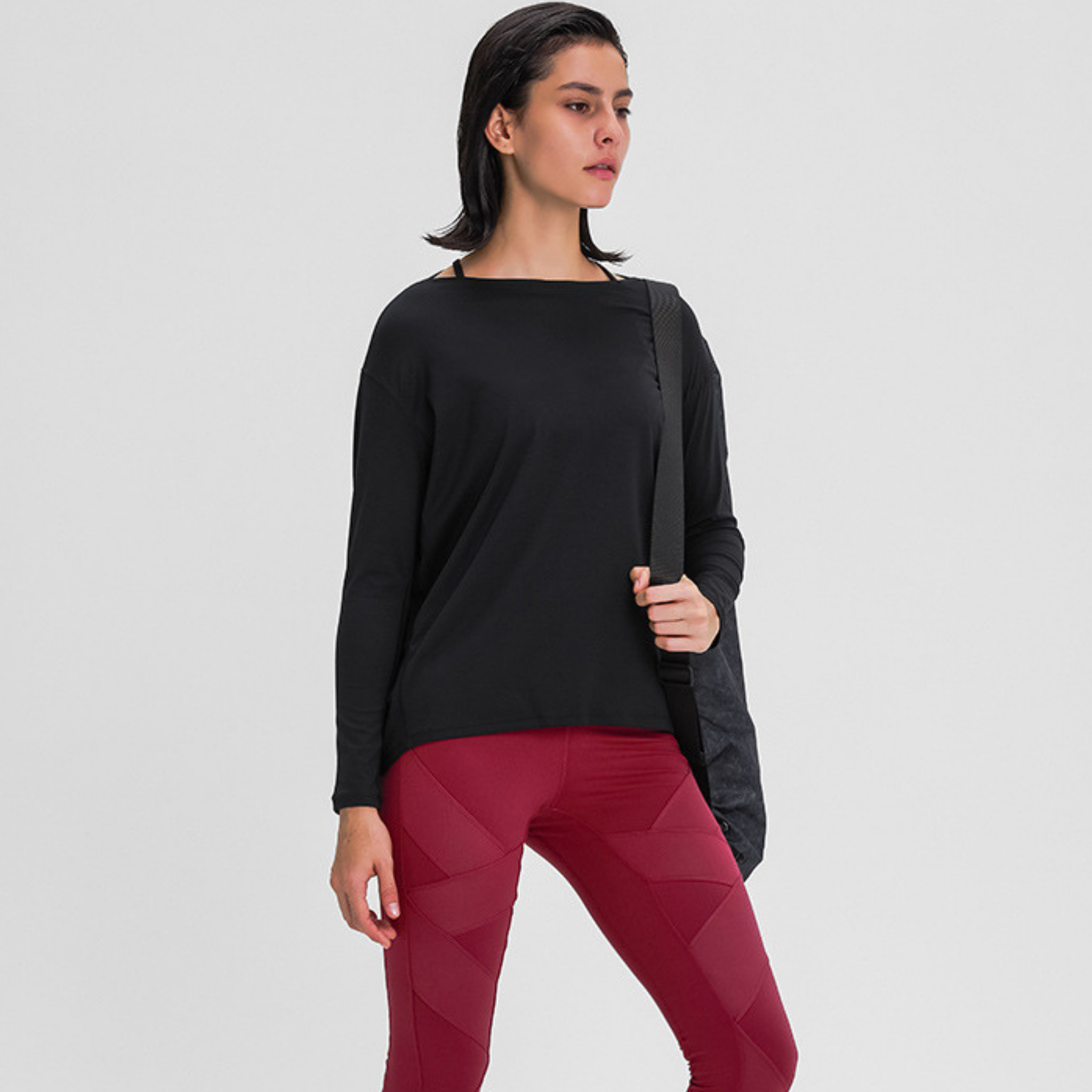 バックロングドレープトップス