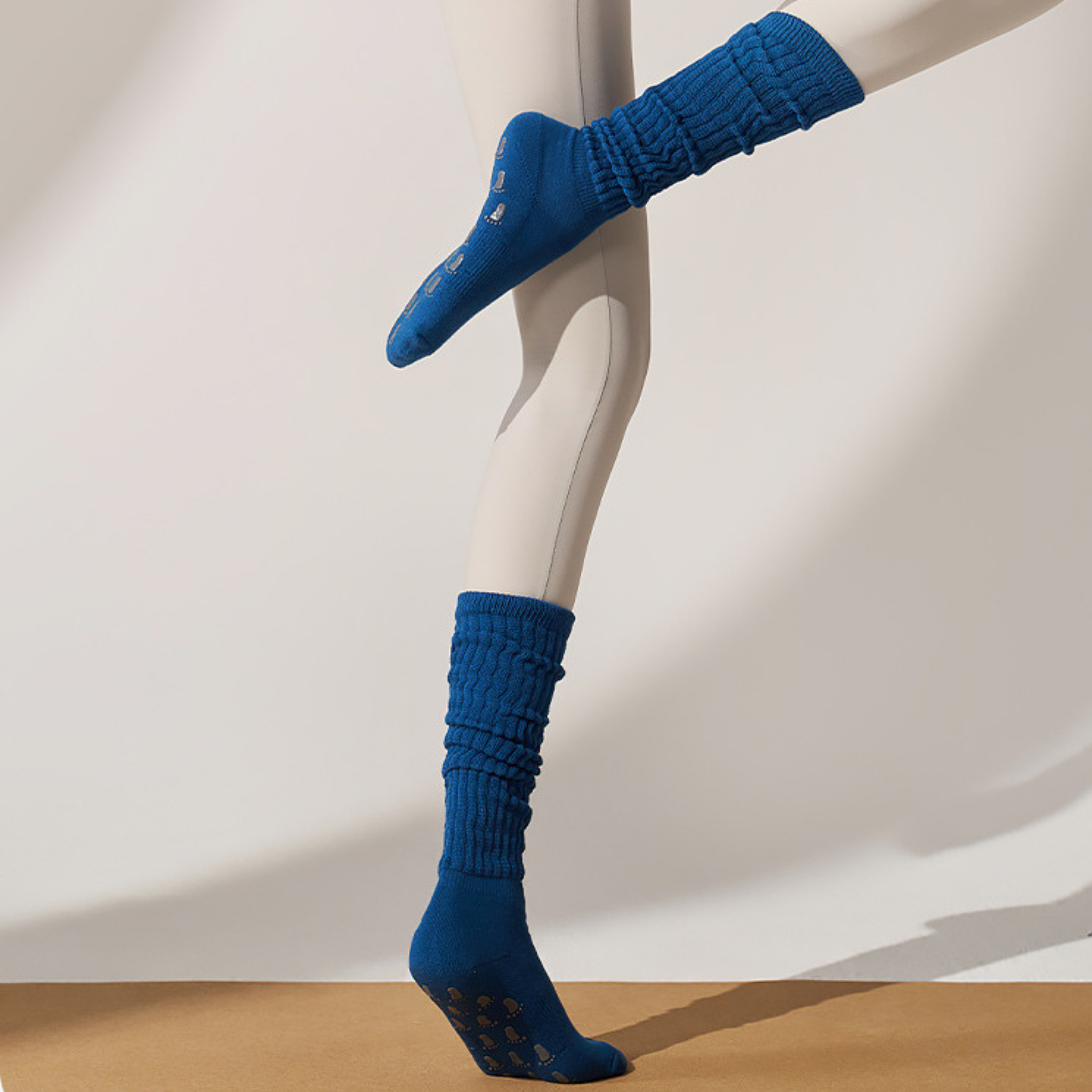 滑り止め付き　ロングソックス