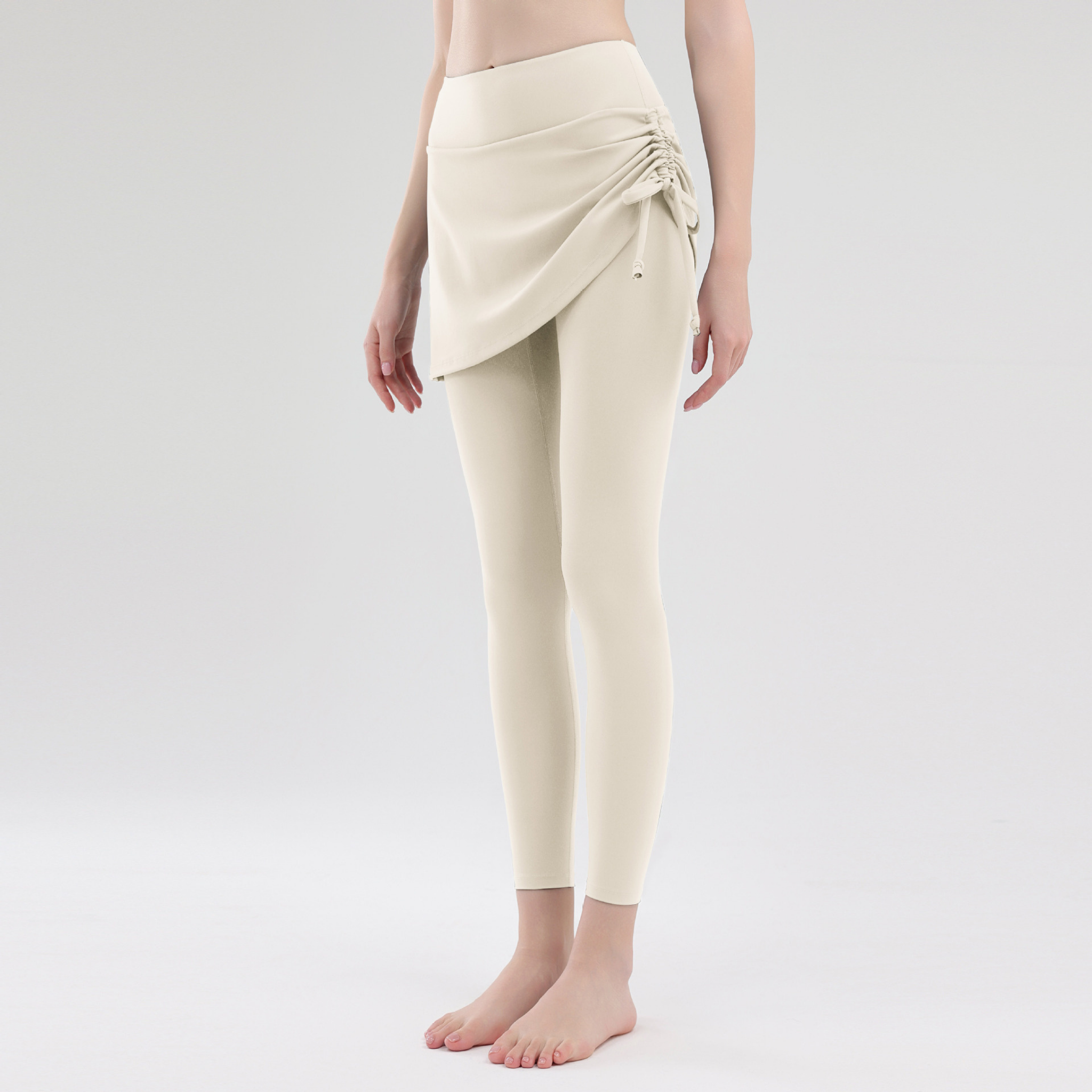 フェイクツーピース　フィットネスレギンス