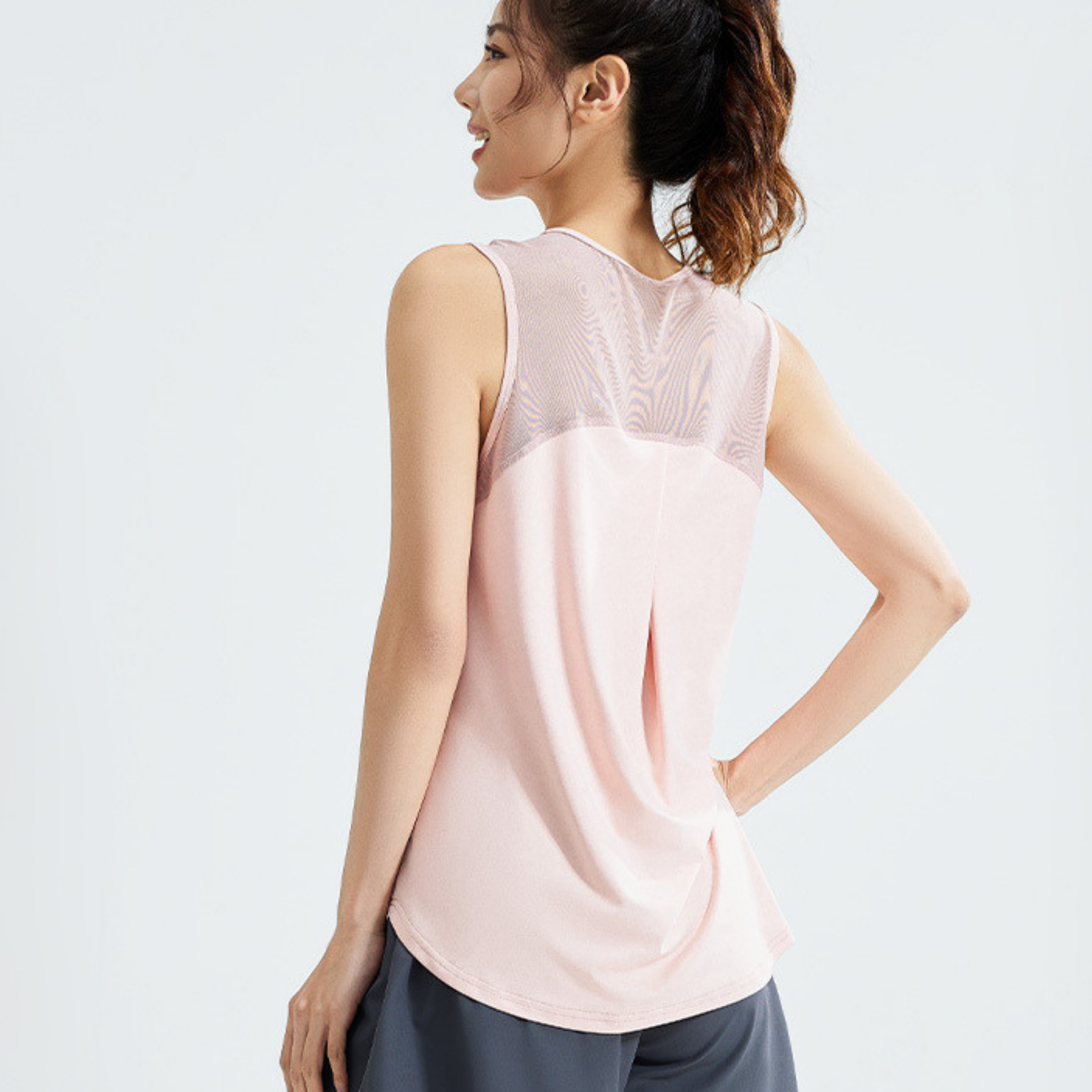 ロング メッシュ タンクトップ