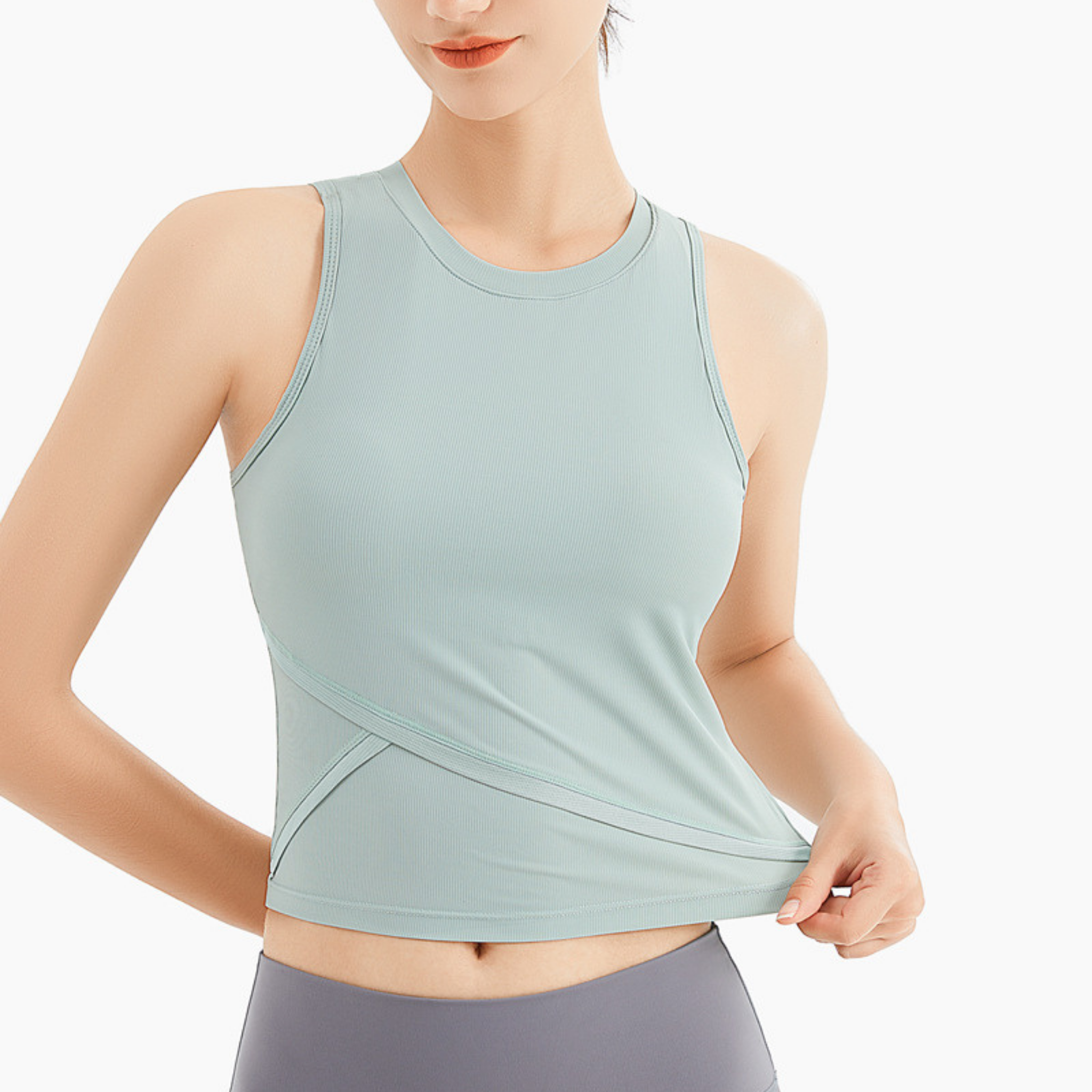 ブラ　一体型　ヨガ　タンクトップ