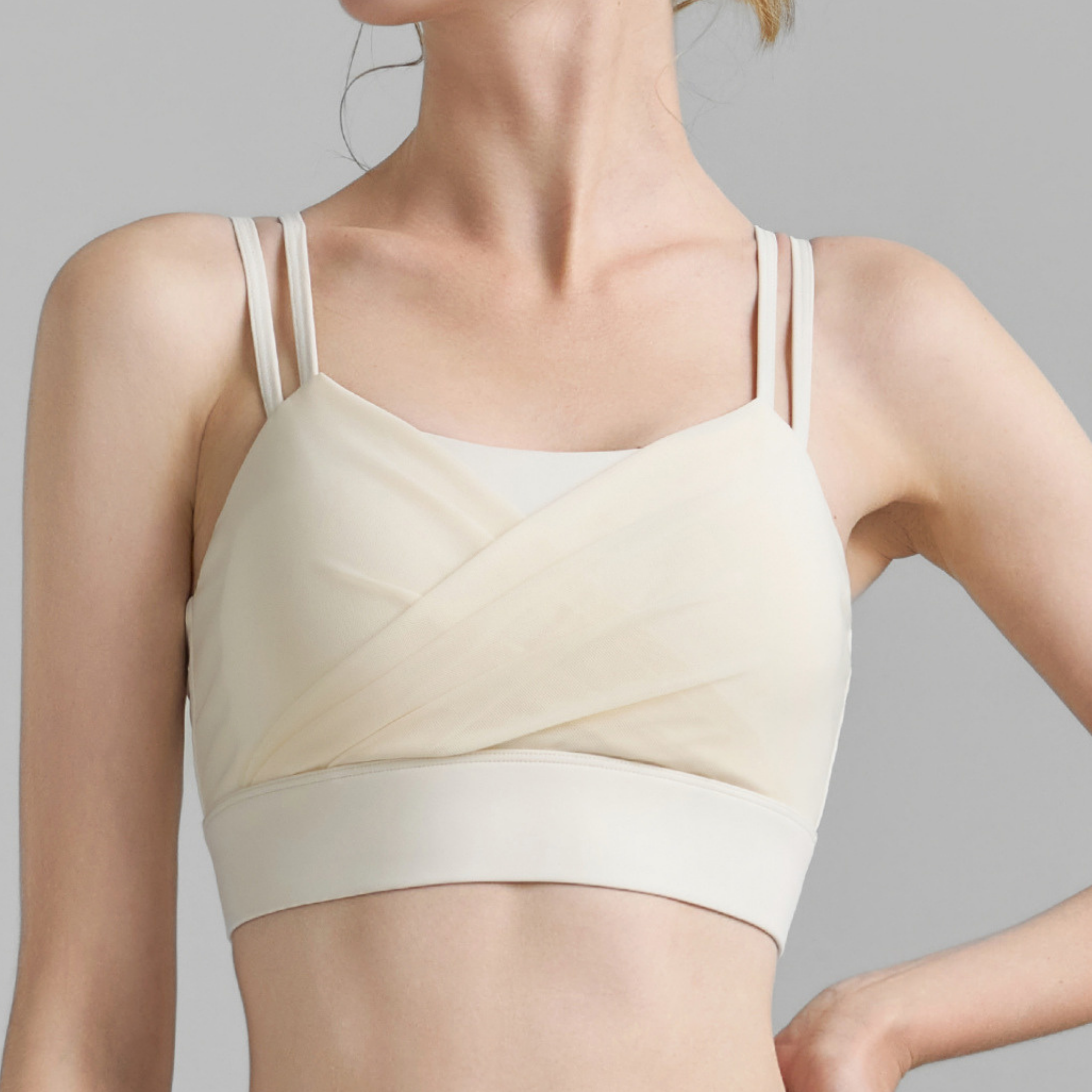 メッシュ　ツーピース　スポーツブラ