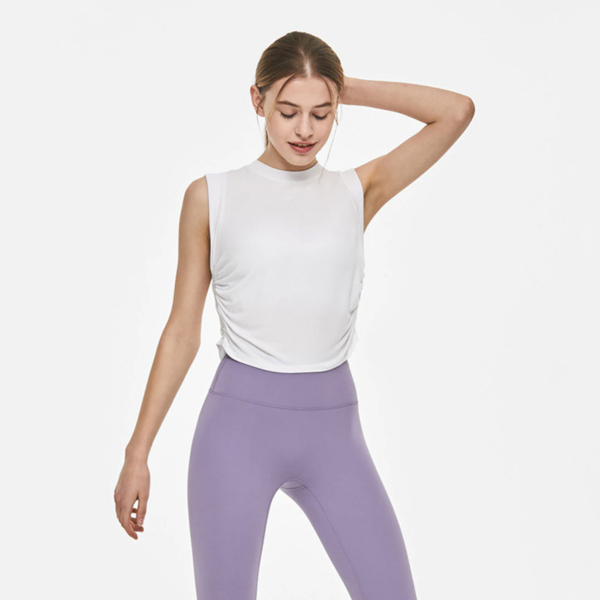 サイドギャザー　タンクトップ