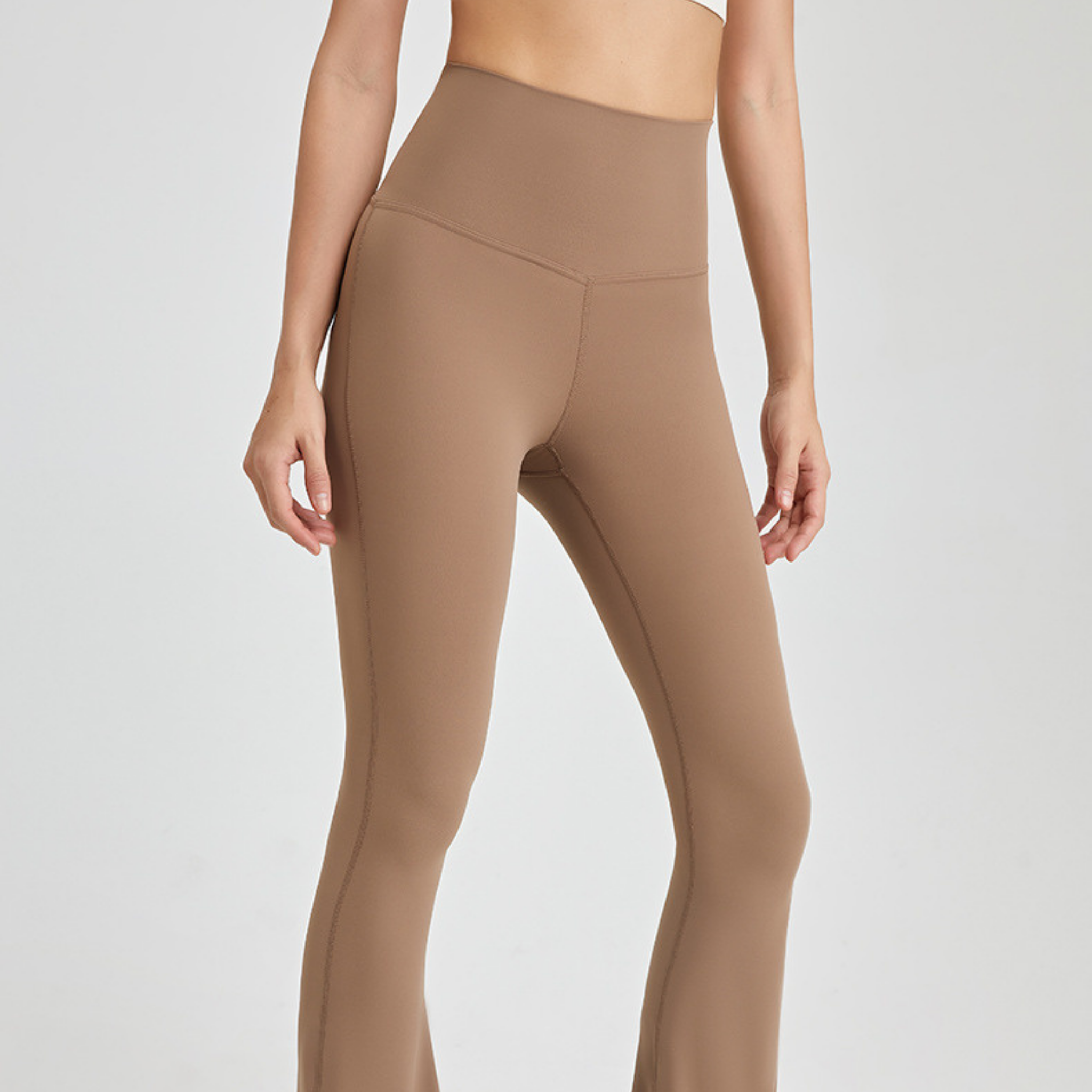 ウエストクロス　ロングフレアパンツ　