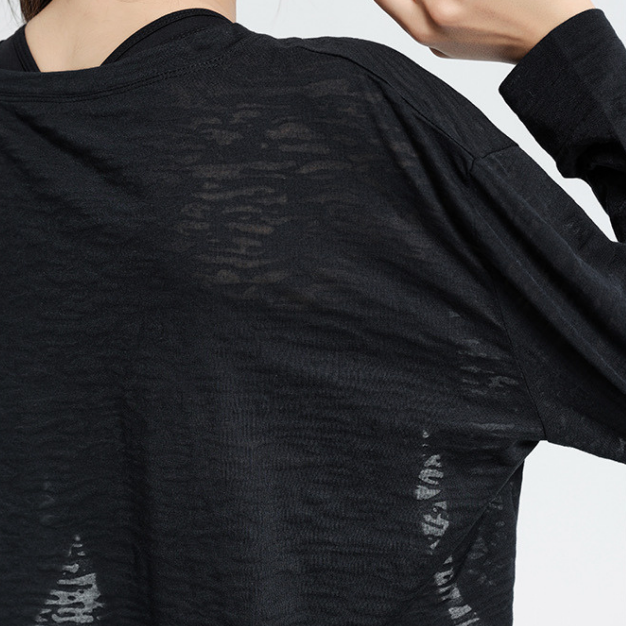 長袖 クロップトップス