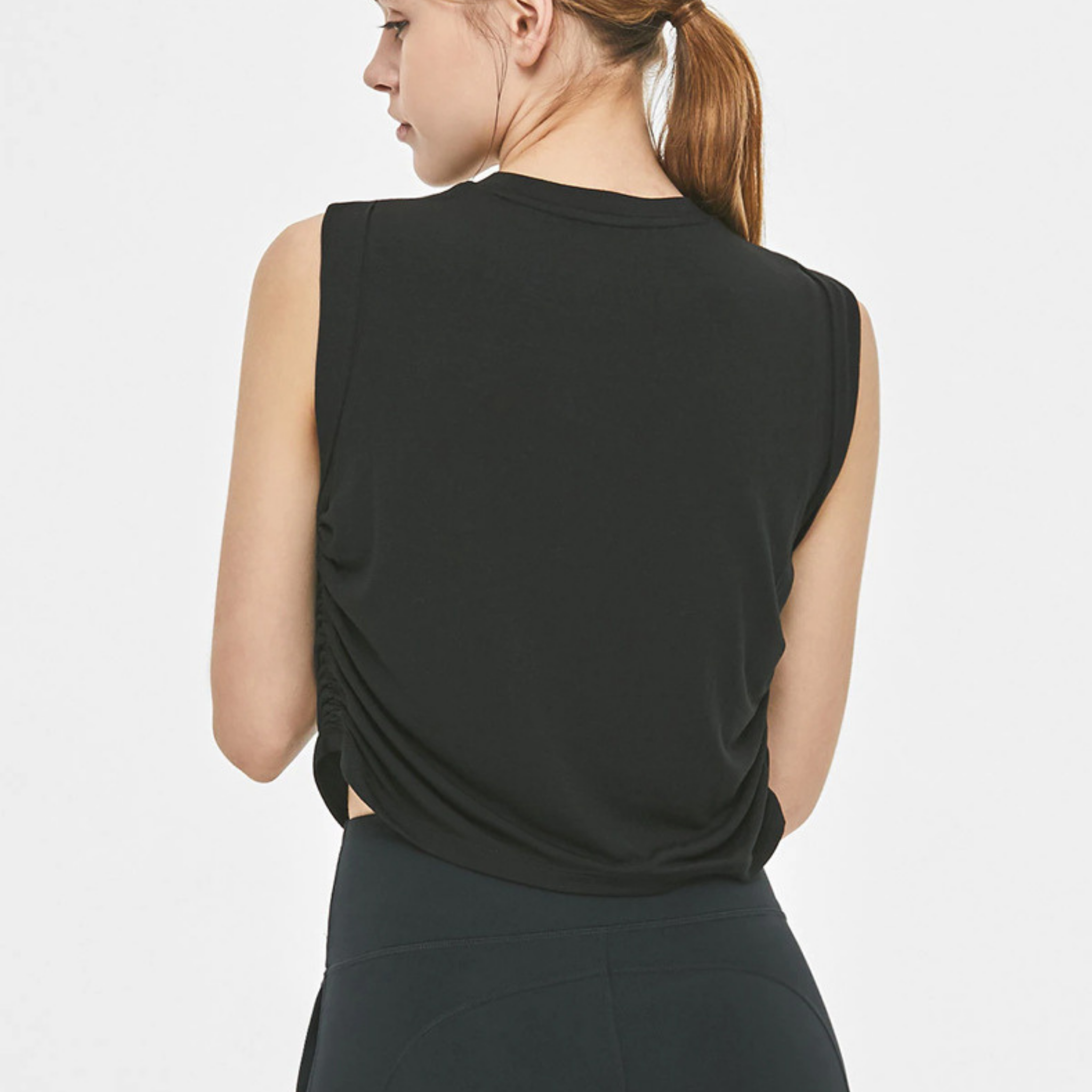 サイドギャザー　タンクトップ