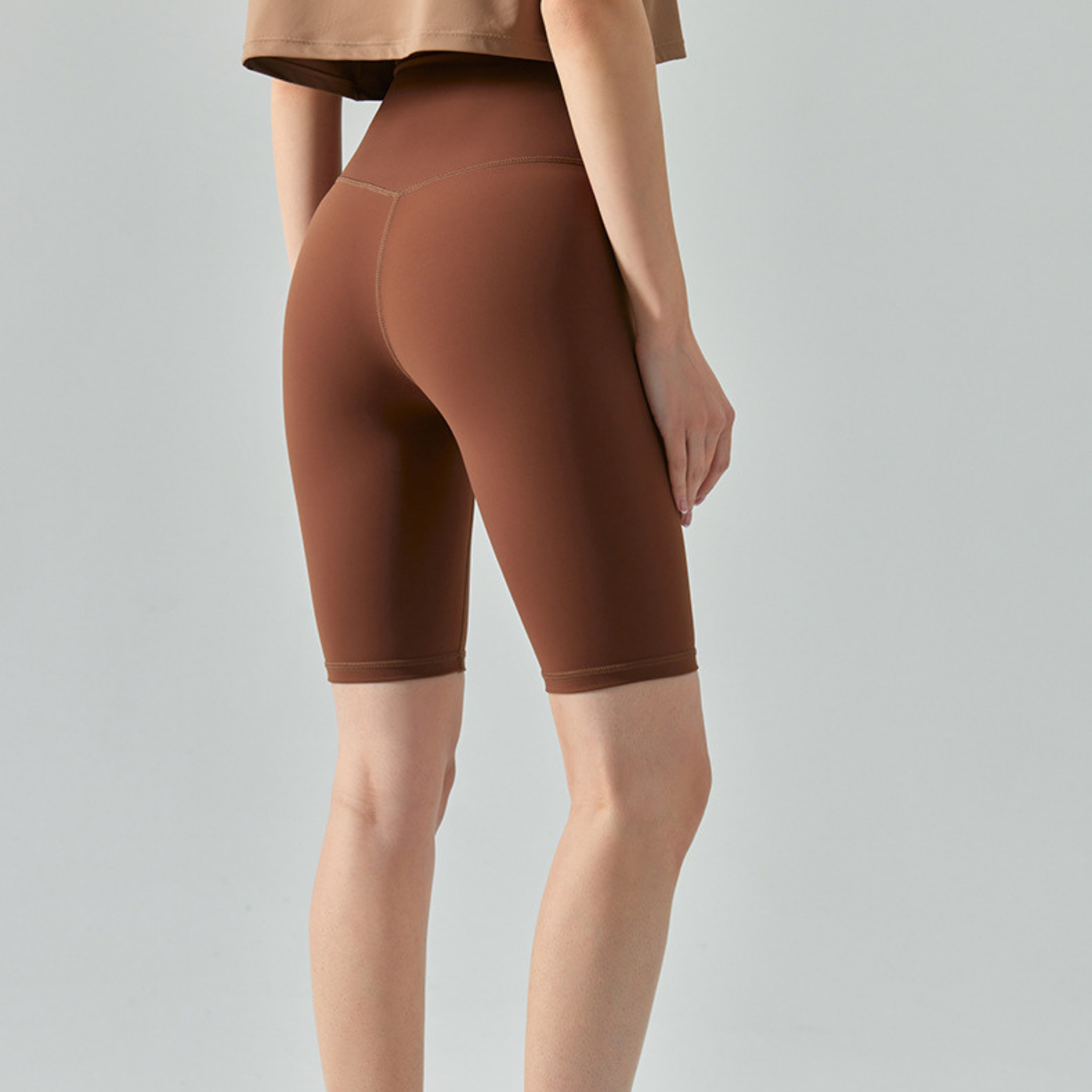 接触冷感　フリーサイズ　5分丈　レギンス