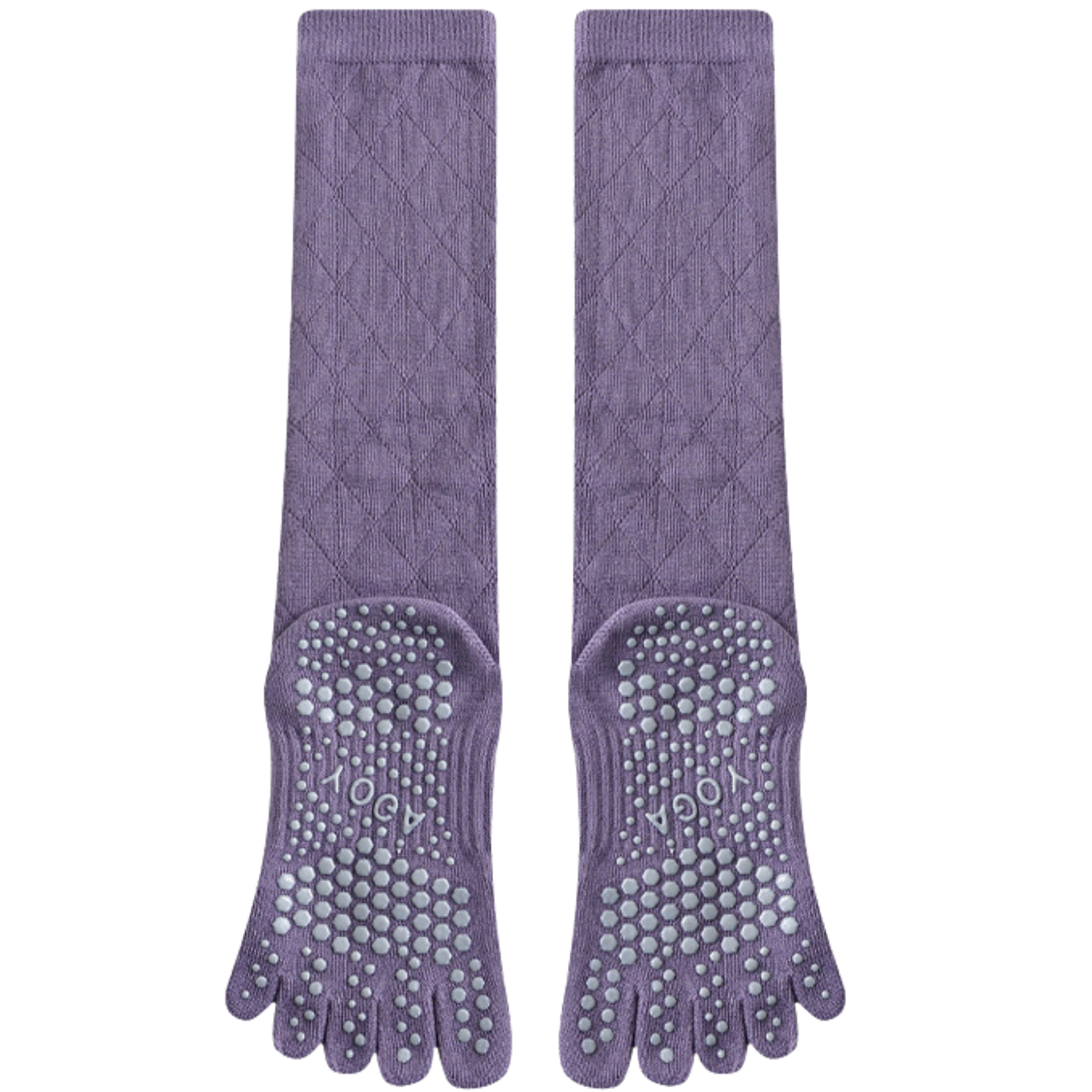 ダイヤモンド柄　５本指　ロングソックス