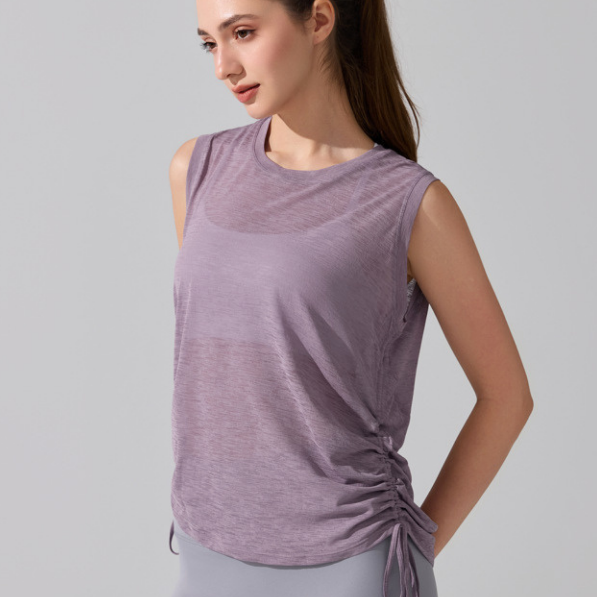 ドローストリング　ノースリーブ