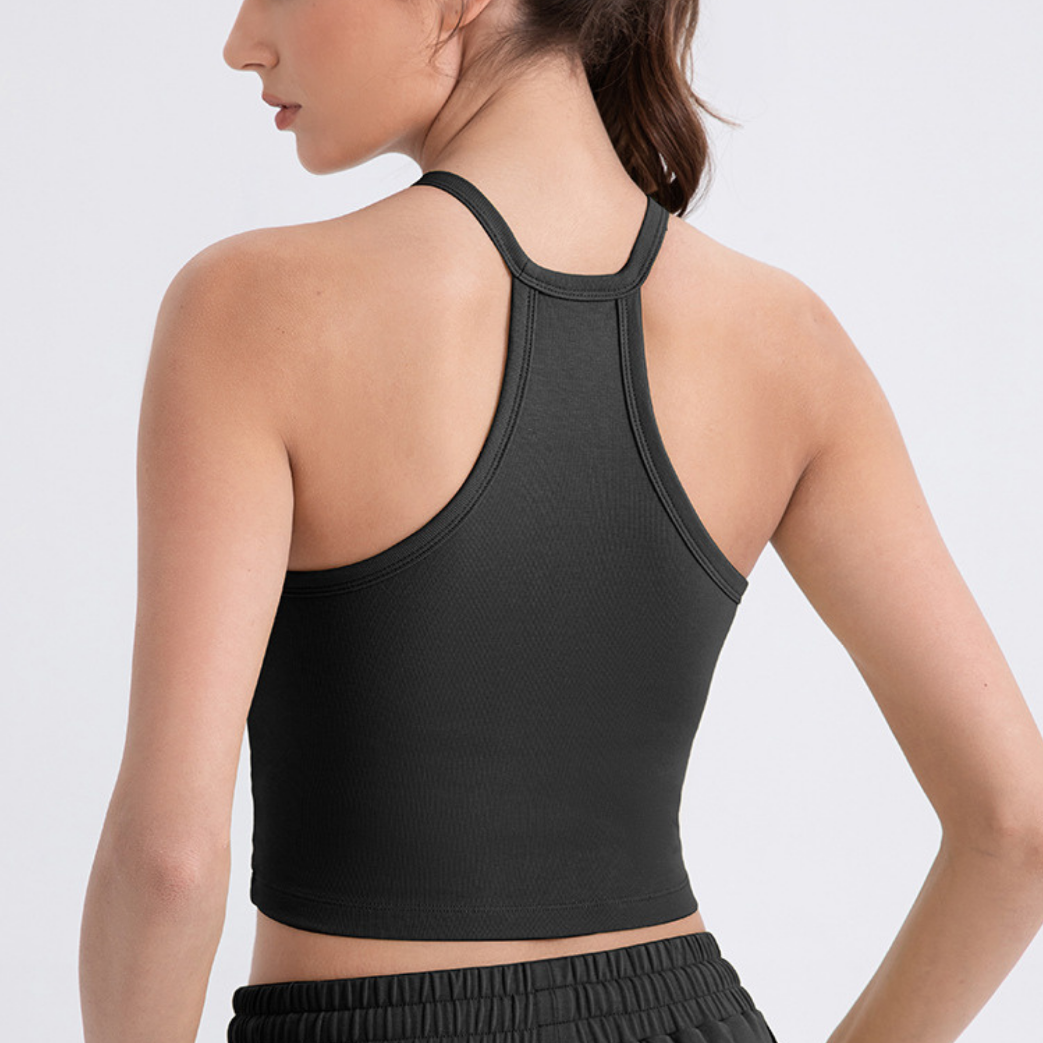 シンプル　ホルターネック　スポーツブラ