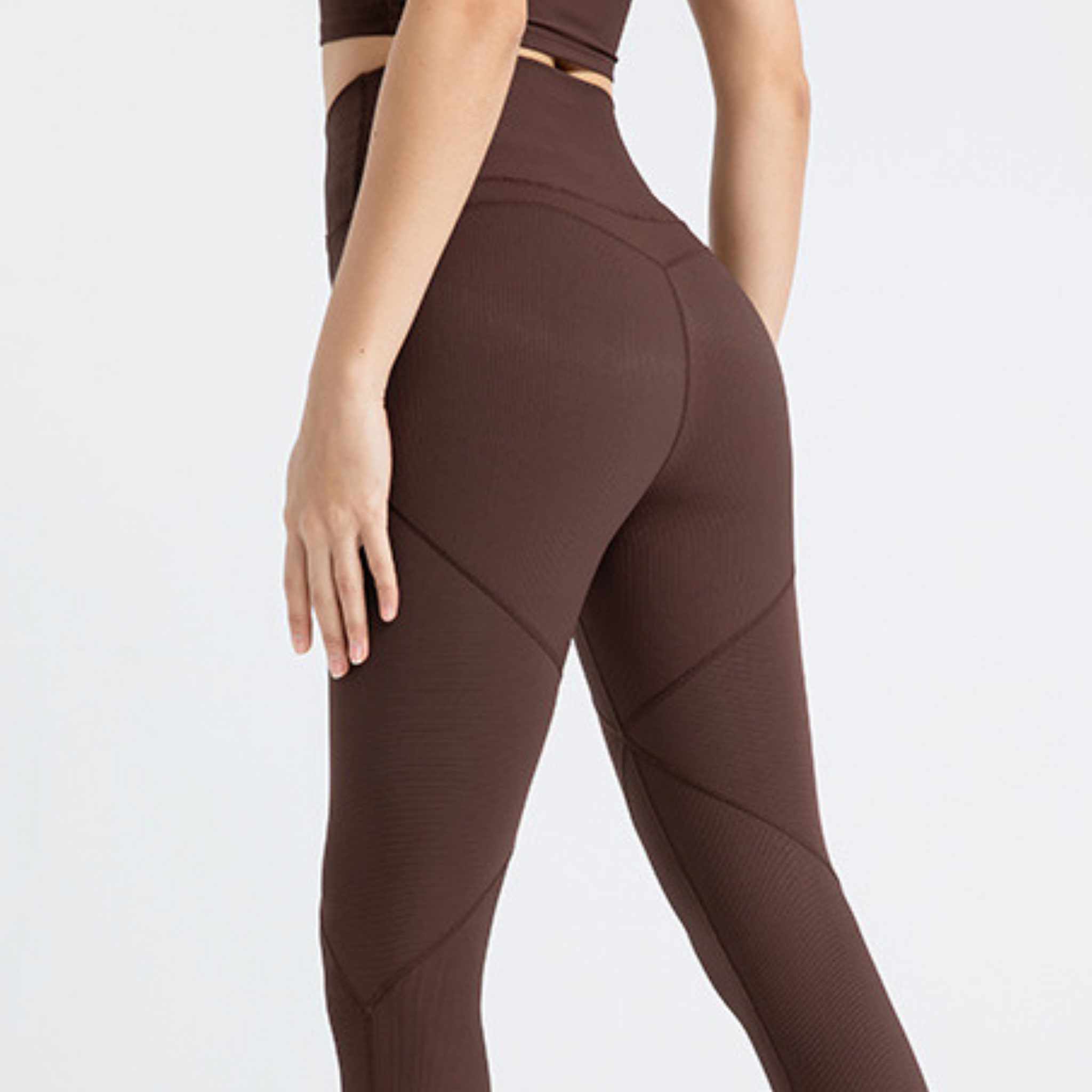 V字　ウエストクロス　ヒップアップ　レギンス