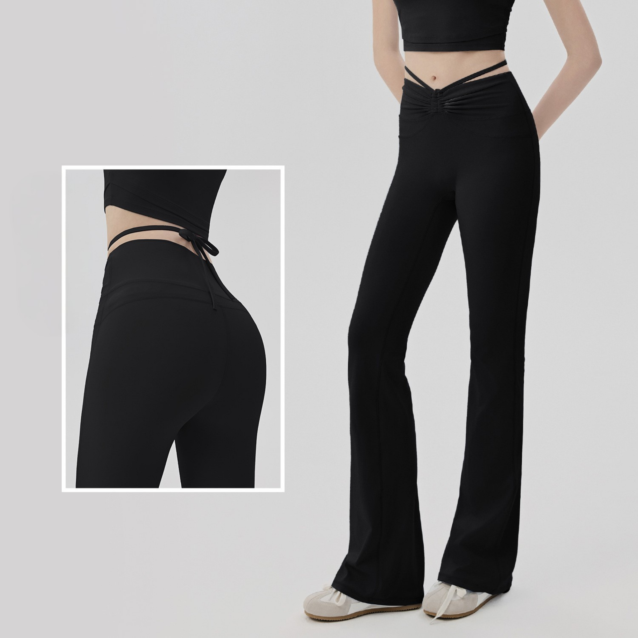 リボンクロスフレアパンツ