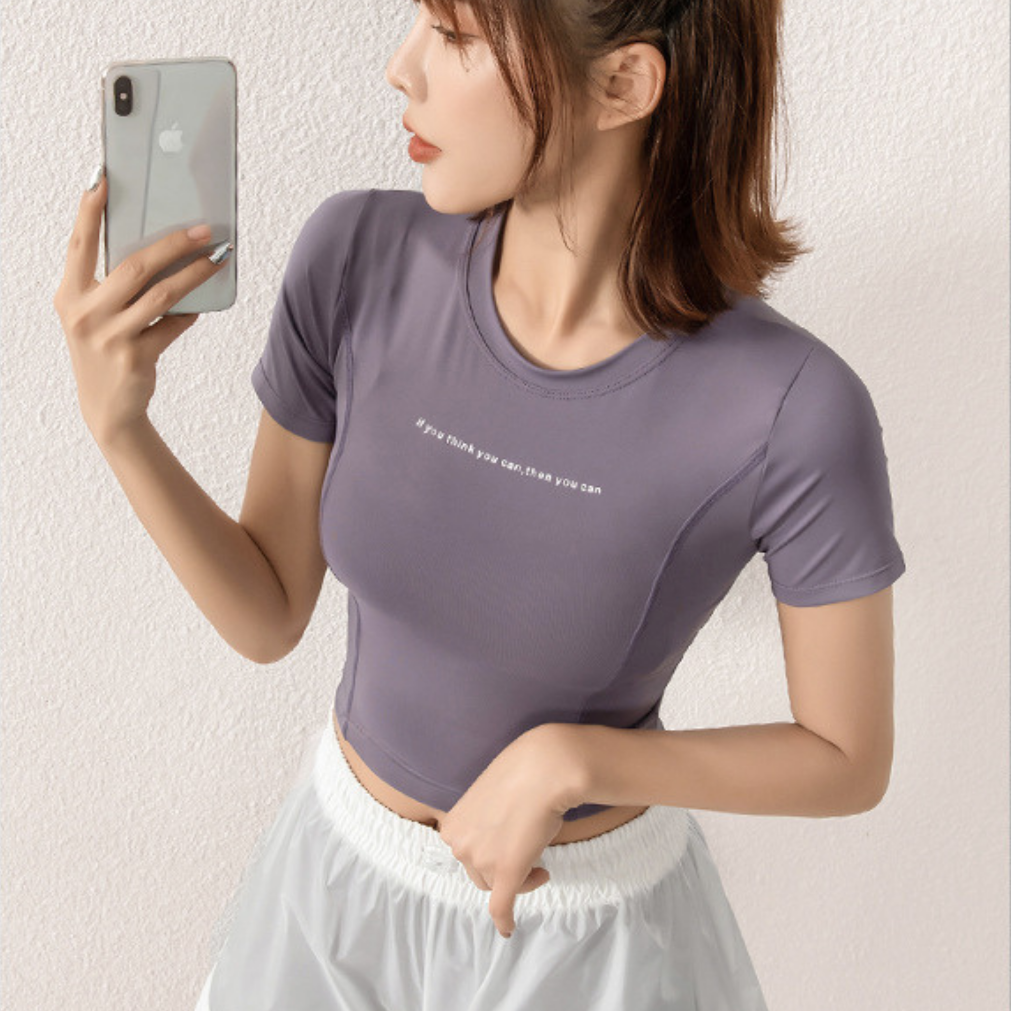 シンプルフィットネスシャツ