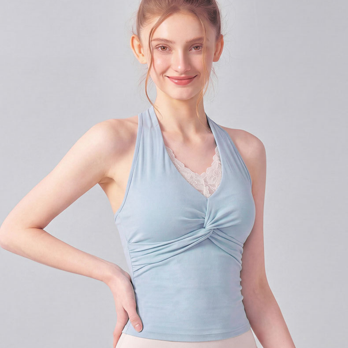 ツイストレースVネック カップイントップス LEANY 商品画像5