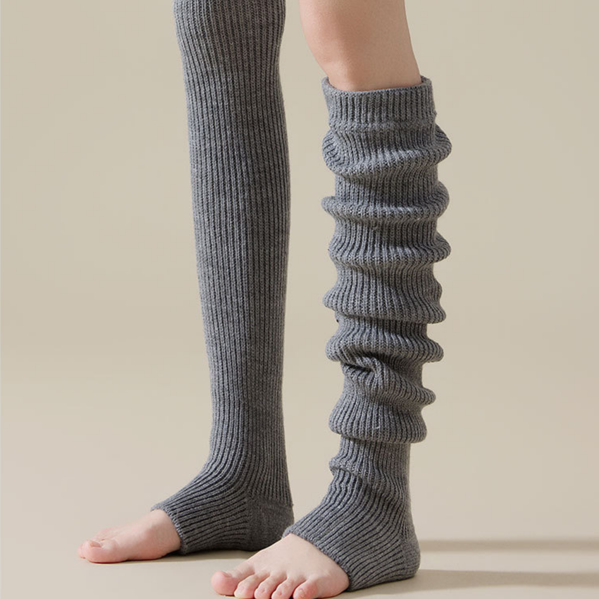 ニットレッグウォーマー　ロング丈