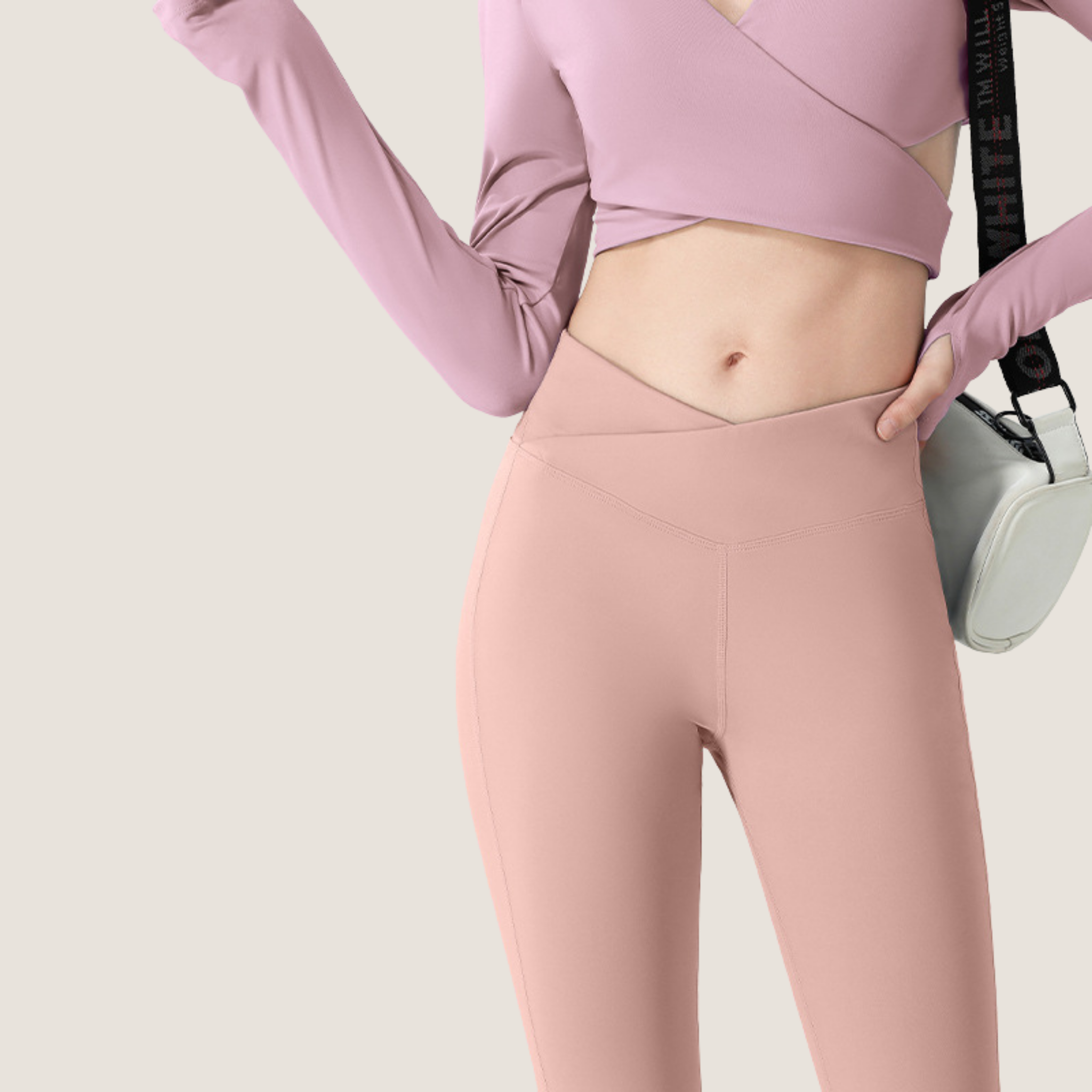 スムースクロスウエストフレアパンツ