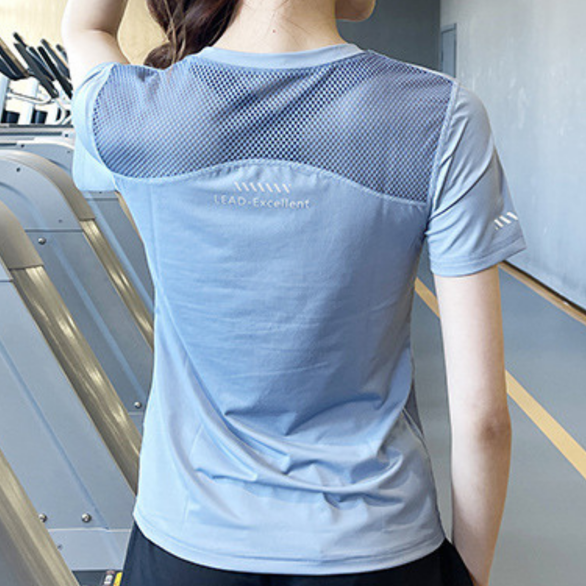 サイド＆バック　メッシュ　スリムフィット　半袖Tシャツ　S～3XL